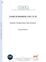 CAHIER DE RECHERCHE n°2011-01 E2: Evaluation of European Mutual funds Performance docx