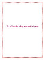 Trị bé kén ăn bằng món mới vị quen pot