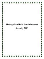 Hướng dẫn cài đặt Panda Internet Security 2013 ppt