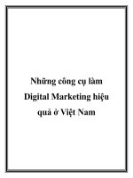 Những công cụ làm Digital Marketing hiệu quả ở Việt Nam potx