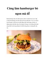 Cùng làm hamburger bò ngon mà dễ docx