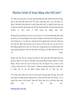 Hacker kinh tế hoạt động như thế nào? ppt