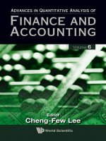 ADVANCES IN QUANTITATIVE ANALYSIS OF FINANCE AND ACCOUNTING Volume 6 pot