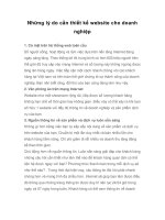 Những lý do cần thiết kế website cho doanh nghiệp doc