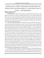 đánh giá quy trình thẩm định tín dụng đối với khách hàng doanh nghiệp của ngân hàng tmcp á châu