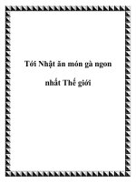 Tới Nhật ăn món gà ngon nhất Thế giới pdf