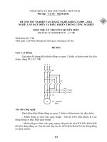 đề thi lý thuyết-lắp đặt điện và điều khiển trong công nghiệp-mã đề thi ktlđđ&đktcn - th (45)