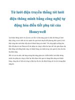 Từ lưới điện truyền thống tới lưới điện thông minh bằng công nghệ tự động hóa điều tiết phụ tải của Honeywell pptx