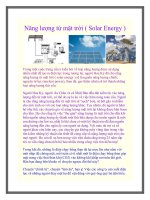 Năng lượng từ mặt trời ( Solar Energy ) docx