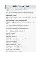 BÀI 12: ĐẠI TỪ pptx