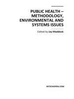 Public Health – Methodology, Environmental and Systems Issues Edited by Jay Maddock doc