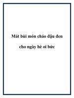 Mát bùi món cháo đậu đen cho ngày hè oi bức pptx