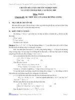 chuyên đề vè sự tiếp xúc 2 đường cong