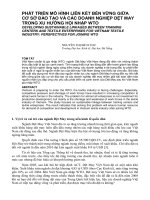 MÔ HÌNH LIÊN KẾT BỀN VỮNG