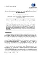 Reservoir operation schemes for water pollution accidents in Yangtze River pdf