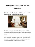 Những điều cần lưu ý trước khi thuê nhà doc