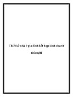 Thiết kế nhà ở gia đình kết hợp kinh doanh nhà nghỉ docx