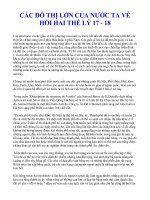 CÁC ĐÔ THỊ LỚN CỦA NƯỚC TA VỀ HỒI HAI THẾ LỶ 17 - 18 pdf