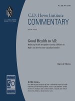 Good Health to All: Reducing Health Inequalities among Children in High- and Low-Income Canadian Families potx