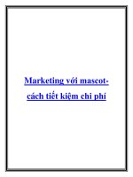 Marketing với mascotcách tiết kiệm chi phí docx