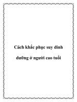Cách khắc phục suy dinh dưỡng ở người cao tuổi ppt