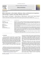 Body composition in the elderly: Reference values and bioelectrical impedance spectroscopy to predict total body skeletal muscle mass pot