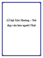 Lễ hội Xên Mường – Nét đẹp văn hóa người Thái docx