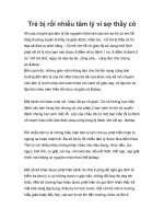 Trẻ bị rối nhiễu tâm lý vì sợ thầy cô ppt