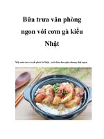 Bữa trưa văn phòng ngon với cơm gà kiểu Nhật docx