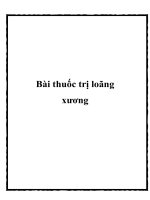 Bài thuốc trị loãng xương potx