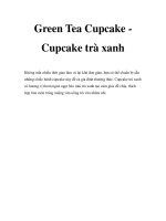 Green Tea Cupcake Cupcake trà xanh doc