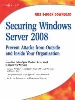 securing windows server 2008 - prevent attacks from outside & inside your organization