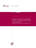 Lessons Learned: Top Reasons for PCI Audit Failure and How To Avoid Them docx