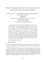 Bank of England Interest Rate Announcements and the Foreign Exchange Market ∗ doc