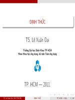 Định thức - TS. Lê Xuân Đại (Đại học Bách Khoa)