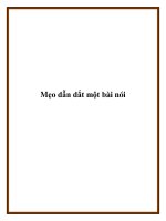 Mẹo dẫn dắt một bài nói potx