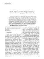 SOCIAL AND HEALTH PROBLEMS OF THE ELDERLY doc