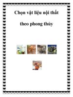 Chọn vật liệu nội thất theo phong thủy potx