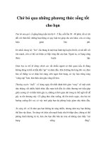 Chớ bỏ qua những phương thức sống tốt cho bạn pdf