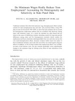 Do Minimum Wages Really Reduce Teen Employment? Accounting for Heterogeneity and Selectivity in State Panel Data pptx