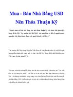 Mua - Bán Nhà Bằng USD Nên Thỏa Thuận Kỹ potx