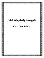10 thành phố lý tưởng để chơi đêm ở Mỹ pptx
