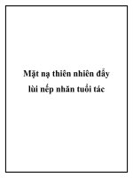 Mặt nạ thiên nhiên đẩy lùi nếp nhăn tuổi tác pdf