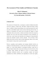 The Assessment of Water Quality and Pollution in Tanzania pptx