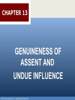 GENUINENESS OF ASSENT AND UNDUE INFLUENCE pot