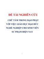ĐỀ TÀI NGHIÊN CỨU CHỮ TÂM TRONG ĐẠO PHẬT VỚI VIỆC GIÁO DỤC ĐẠO ĐỨC NGHỀ NGHIỆP CHO SINH VIÊN SƯ PHẠM HIỆN NAY pdf