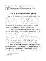 Monetary Policy and the Slow Recovery: It’s Not Just About Housing ppt