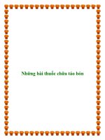 Những bài thuốc chữa táo bón ppt