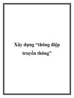 Xây dựng “thông điệp truyền thông” doc