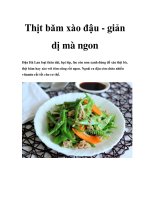Thịt băm xào đậu - giản dị mà ngon ppt